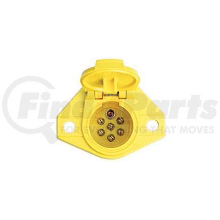 593106 by VELVAC - 7-Way ISO Socket - ISO Color-Coded Yellow