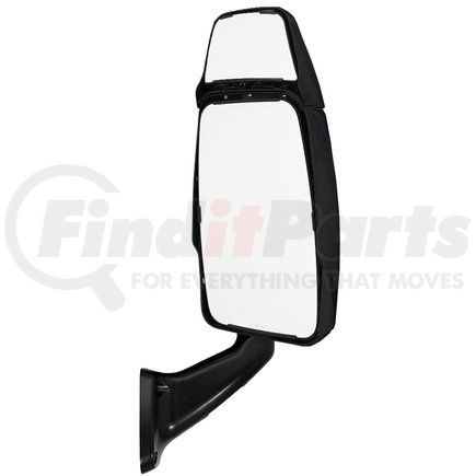 713810 by VELVAC - 2025 Full Flat w/ Top Hat Series Door Mirror - Black, Passenger Side