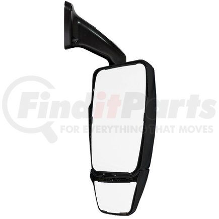 713966 by VELVAC - 2025 Full Flat w/ Top Hat Series Door Mirror - Black, Passenger Side