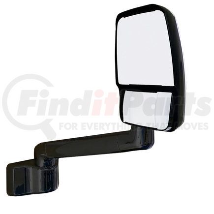 714274 by VELVAC - 2030 Series Door Mirror - Black, 9" Radius Base, 10" Arm, Deluxe Head, Passenger Side