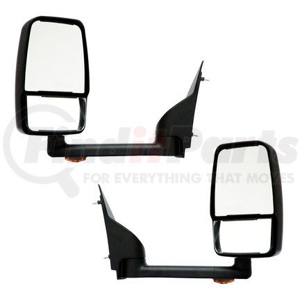 714476 by VELVAC - 2020 Deluxe Series Door Mirror - Black, 102" Body Width, Deluxe Head, Driver and Passenger Side