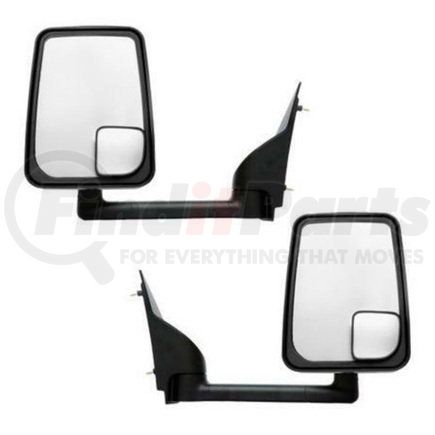 714482 by VELVAC - 2020 Standard Door Mirror - Black, 96" Body Width, 14.50" Arm, Standard Head, Driver and Passenger Side