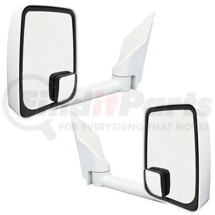 714491 by VELVAC - 2020 Standard Door Mirror - White, 102" Body Width, 17.50" Arm, Standard Head, Driver and Passenger Side