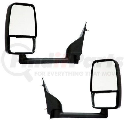 714500 by VELVAC - 2020 Standard Door Mirror - Black, 102" Body Width, 17.50" Arm, Standard Head, Driver and Passenger Side