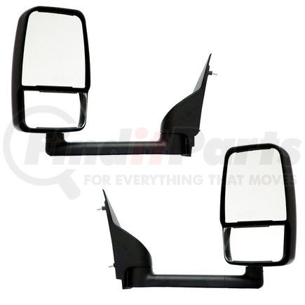 Velvac 714500 Door Mirror 2020 Standard Door Mirror - Black, 102" Body Width, 17.50" Arm, Standard Head, Driver and Passenger