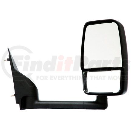 Velvac 714498 Door Mirror 2020 Standard Door Mirror - Black, 96" Body Width, 14.50" Arm, Standard Head, Passenger Side