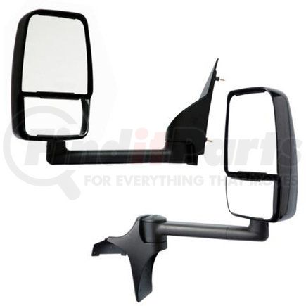 728515 by VELVAC - 2020SS Deluxe Door Mirror - Black, 96" Body Width, Deluxe Head, Driver and Passenger Side