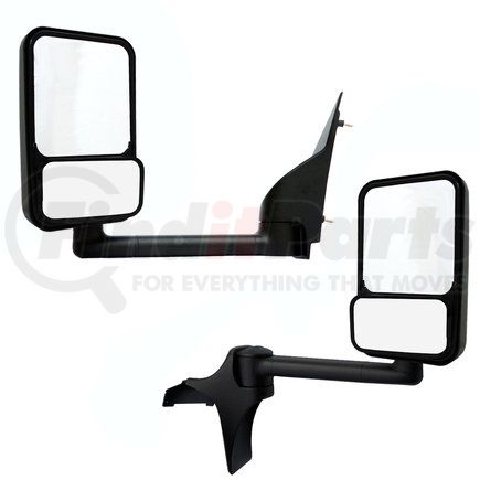 728730 by VELVAC - 2020SS Superstar Series Door Mirror - Black, 93" Body Width, Superstar Head, Driver and Passenger Side