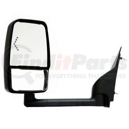 728741 by VELVAC - 2020SS Deluxe Door Mirror - Black, 93" Body Width, Deluxe Head, Driver Side