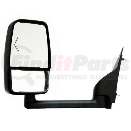 728753 by VELVAC - 2020SS Deluxe Door Mirror - Black, 93" Body Width, Deluxe Head, Driver Side