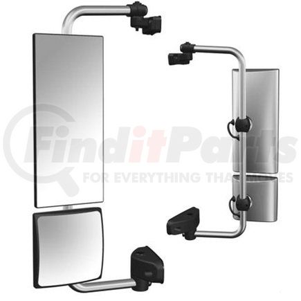 V514090029 by VELVAC - Door Mirror Housing - Model 409, Head Size 7-5/16"w x 16-3/8"h x 4-5/8"d, Glass Size 6-3/4"w x 15-7/8"h