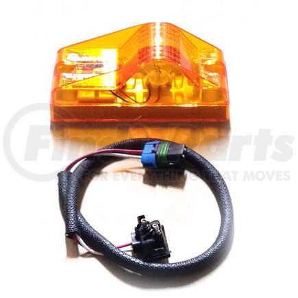 22013Y by TRUCK-LITE - Side Marker Light - Yellow, with Pigtail