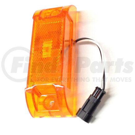 21253Y by TRUCK-LITE - Marker Light - 12 Volt, LED, Amber, P2, 6 Inches, Rectangle Sealed