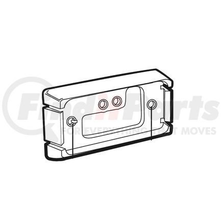 00792 by TRUCK-LITE - Marker Light Mounting Bracket - For 15 Series Rectangular Shape Lights, 2 Screw Bracket Mount, Gray ABS