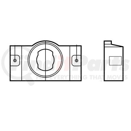 00801 by TRUCK-LITE - Combination Light Assembly Bracket - For 2 in Diameter Round Shape Lights, Clear Polycarbonate, 2 Screw Bracket Mount