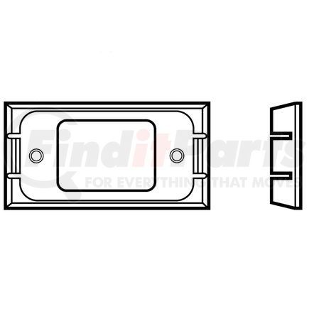 00791 by TRUCK-LITE - Marker Light Mounting Bracket - For 15 Series Rectangular Shape Lights, 2 Screw Bracket Mount, Chrome ABS