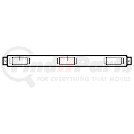 00808 by TRUCK-LITE - 15 Series Identification Light Bar - 6" Centers, Silver