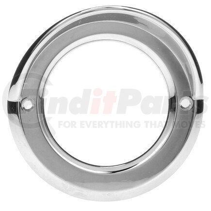 10719 by TRUCK-LITE - Side Marker Light Grommet - Chrome Plastic, Grommet Cover for 10 Series and 2.5 in. Lights, Round