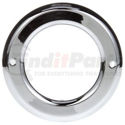 10740 by TRUCK-LITE - Side Marker Light Grommet - Chrome Plastic, Grommet Cover for 10 Series and 2.5 in. Lights, Round