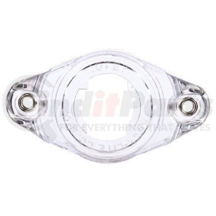 10727 by TRUCK-LITE - 10 Series Round Shape Lights Mounting Bracket - 2" / 2.5" in Diameter Lights, Ribs Back, Clear Polycarbonate, 2 Screw Bracket Mount