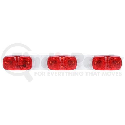 1216 by TRUCK-LITE - Signal-Stat Identification Light - Incandescent, Rectangular, Red Lens, 3 Lights, 12V