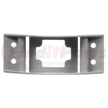 12723 by TRUCK-LITE - 12 Series Marker Light Mounting Bracket - For 12 Series Rectangular Shape Lights, 4 Screw Bracket Mount, Gray ABS