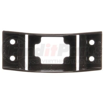 12724 by TRUCK-LITE - 12 Series Marker Light Mounting Bracket - For 12 Series Rectangular Shape Lights, 4 Screw Bracket Mount, Brown ABS