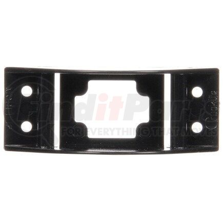 12725 by TRUCK-LITE - 12 Series Marker Light Mounting Bracket - For 12 Series Rectangular Shape Lights, 4 Screw Bracket Mount, Black ABS