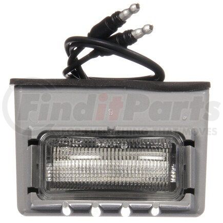 15054 by TRUCK-LITE - 15 Series License Plate Light - LED, 3 Diode, Rectangular, Gray Bracket Mount, 12V