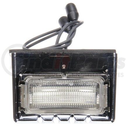 15055 by TRUCK-LITE - 15 Series License Plate Light - LED, 3 Diode, Rectangular, Chrome Bracket Mount, 12V