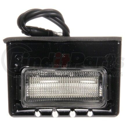 15058 by TRUCK-LITE - 15 Series License Plate Light - LED, 3 Diode, Rectangular, Black Bracket Mount, 12V