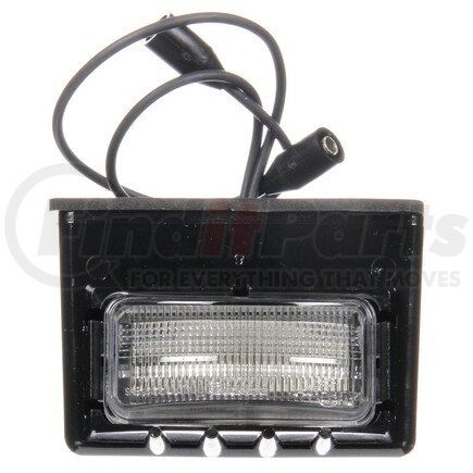 15041 by TRUCK-LITE - 15 Series License Plate Light - LED, 3 Diode, Rectangular, Black Bracket Mount, 12V