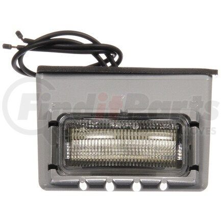 15042 by TRUCK-LITE - 15 Series License Plate Light - LED, 3 Diode, Rectangular, Gray Bracket Mount, 24V