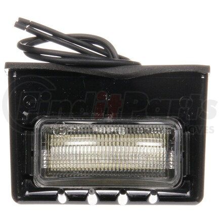 15043 by TRUCK-LITE - 15 Series License Plate Light - LED, 3 Diode, Rectangular, Black Bracket Mount, 24V