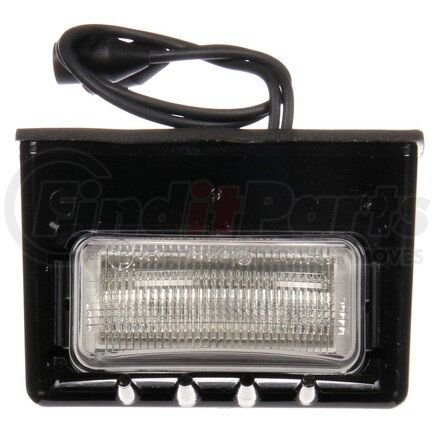 15061 by TRUCK-LITE - 15 Series License Plate Light - LED, 3 Diode, Rectangular, Black Bracket Mount, 12V