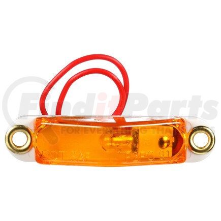 1520A by TRUCK-LITE - Side Marker Light - Incandescent, Yellow Triangular, 1 Bulb, Pc, 2 Screw, Hardwired, .180 Bullet Terminal, 12 Volt