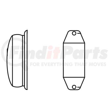 1550 by TRUCK-LITE - Signal-Stat Marker Clearance Light - Incandescent, 2 Female .156 Bullet Terminal Lamp Connection, 12v