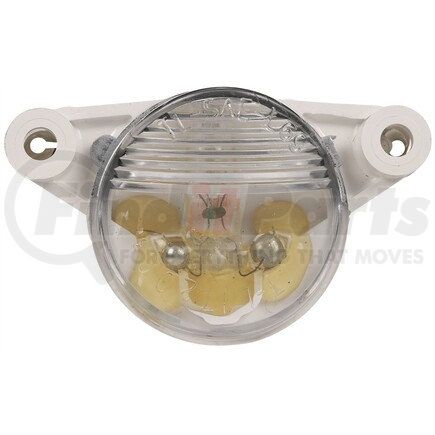 17002 by TRUCK-LITE - 17 Series License Plate Light - Incandescent, 1 Bulb, Round, White 2 Screw Mount, 12V