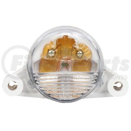 17200 by TRUCK-LITE - 17 Series License Plate Light - Incandescent, 1 Bulb, Round, Gray 2 Screw Mount, 12V