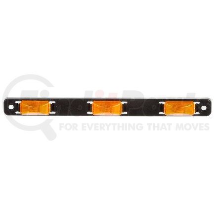 15745Y by TRUCK-LITE - 15 Series Identification Light - Incandescent, Rectangular, Yellow Lens, 3 Lights, 12V