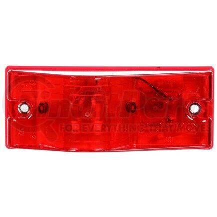 22002R by TRUCK-LITE - 22 Series Turn Signal Light - Incandescent, Red Rectangular Lens, 1 Bulb, 2 Screw, 12V