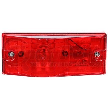 22004R by TRUCK-LITE - 22 Series Turn Signal Light - Incandescent, Red Rectangular Lens, 1 Bulb, 2 Screw, 12V