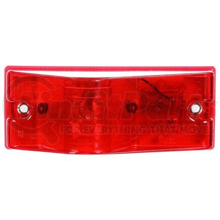 22202R by TRUCK-LITE - 22 Series Turn Signal Light - Incandescent, Red Rectangular Lens, 1 Bulb, 2 Screw, 12V