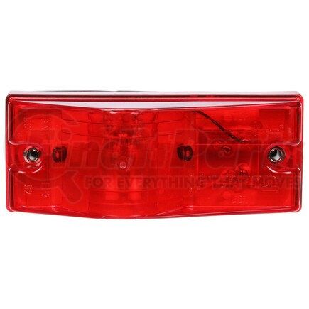 22006R by TRUCK-LITE - 22 Series Turn Signal Light - Incandescent, Red Rectangular Lens, 1 Bulb, 2 Screw, 12V