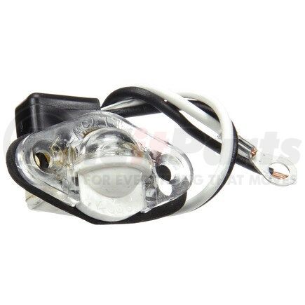 26001 by TRUCK-LITE - Courtesy Light - Incandescent, 1 Bulb, Round Clear Lens, Gasket Mount, PL-10, Stripped End/Ring Terminal, 12V, Kit