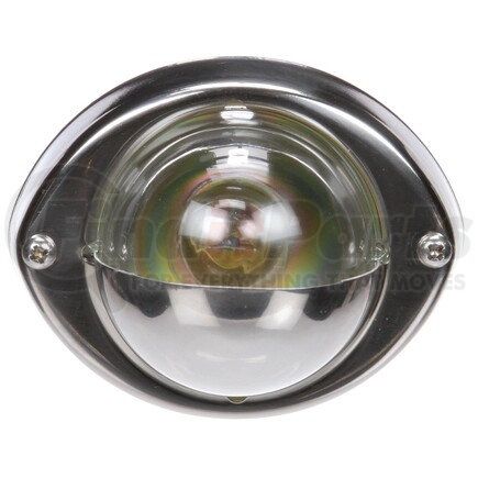 26393C by TRUCK-LITE - Stepwell Light - Incandescent, 1 Bulb, Round Clear Lens, Silver Bracket Mount, Hardwired, Stripped End, 12V