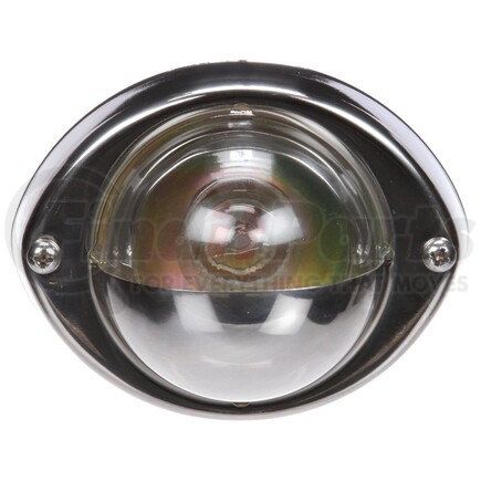 26394C by TRUCK-LITE - Stepwell Light - Incandescent, 1 Bulb, Round Clear Lens, Silver Bracket Mount, Hardwired, Stripped End, 12V