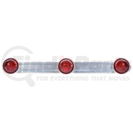 26740R by TRUCK-LITE - 26 Series Identification Light - Incandescent, Beehive, Red Lens, 3 Lights, 12V