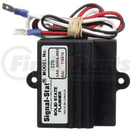 270 by TRUCK-LITE - Signal-Stat Flasher Module - 20 Light Heavy-Duty Solid-State, Plastic, 80-100fpm, 2 Spade Terminal/Fork Terminal, 12V
