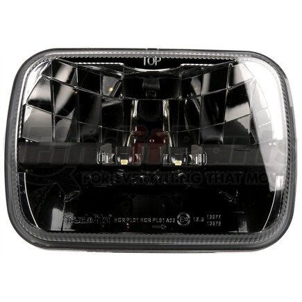 27490C by TRUCK-LITE - Headlight - LED, 5"x7" Rectangular, 2 Diode, Polycarbonate Lens, 12-24V, ECE Right Hand Side